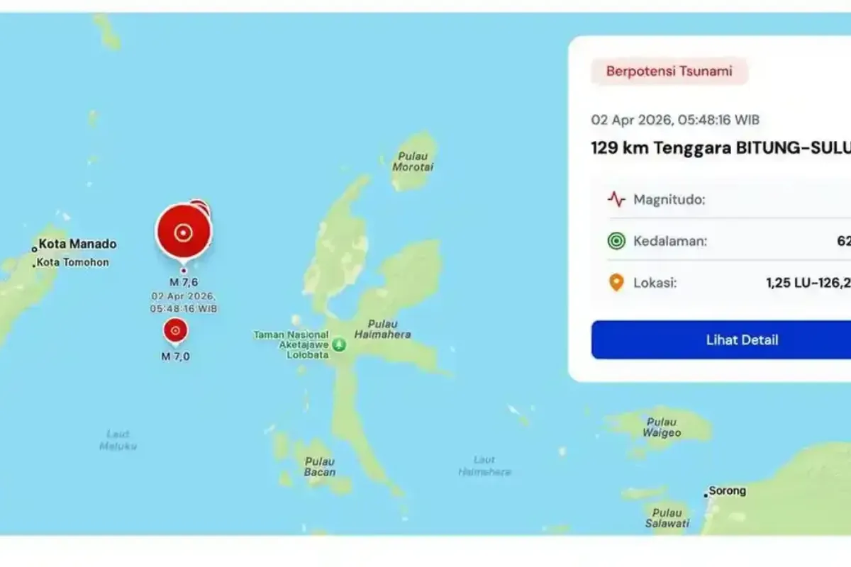 Gempa Bitung 2 April 2026