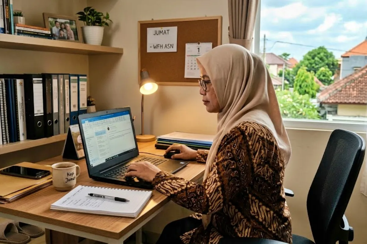 Ilustrasi WFH ASN